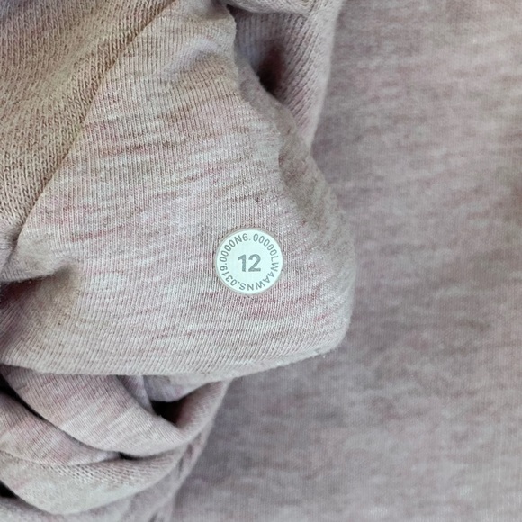 SOLD!! 💔 Lululemon Heathered Mink Berry Scuba Hoodie Full Zip Cotton Fleece - Picture 16 of 16